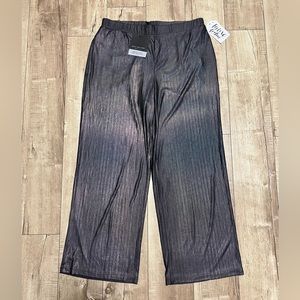 Marc New York Metallic Charcoal Wide Leg Pants